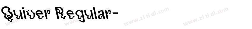 Quiver Regular字体转换 Quiver Regular字体转换